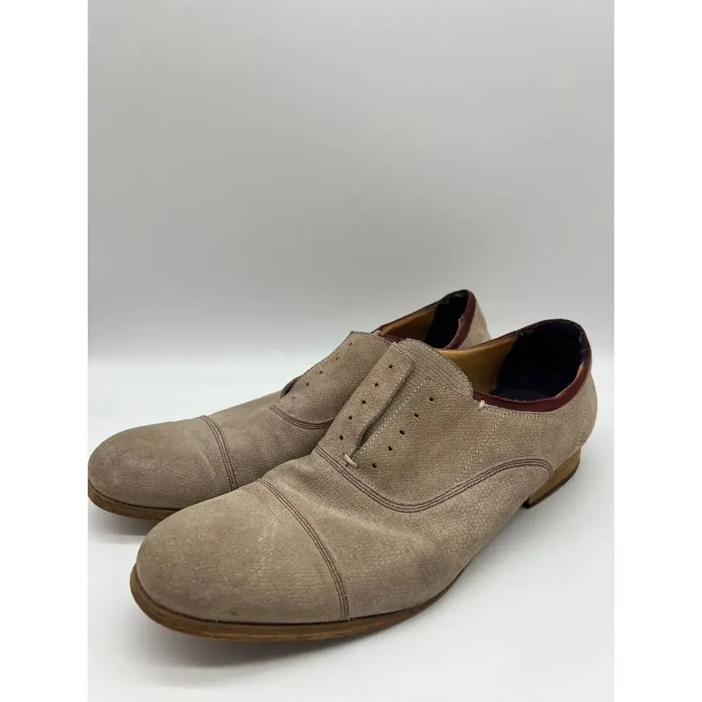 Robert Graham Men Palos Verdes Beige Oxford Shoe US 12D RARE